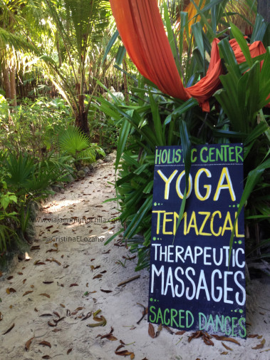 Entrada a la Posada Ecológica Dos Ceibas (Tulúm. Quintana Roo, México)