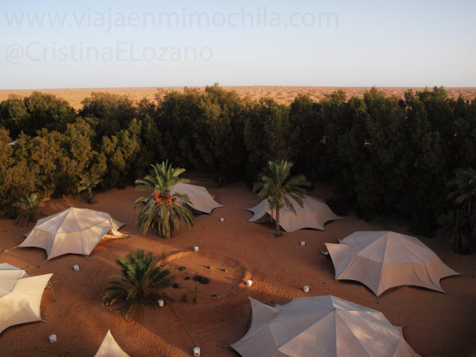 Campamento Yadis Ksar Ghilane. Erg Oriental. Desierto del Sahara (Tunez)