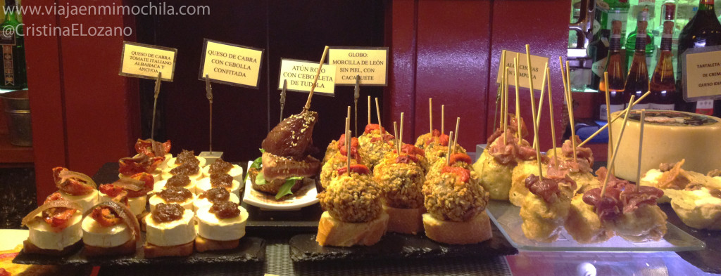 Barra de pintxos del Globo de Bilbao (Bizkaia, Euskadi)