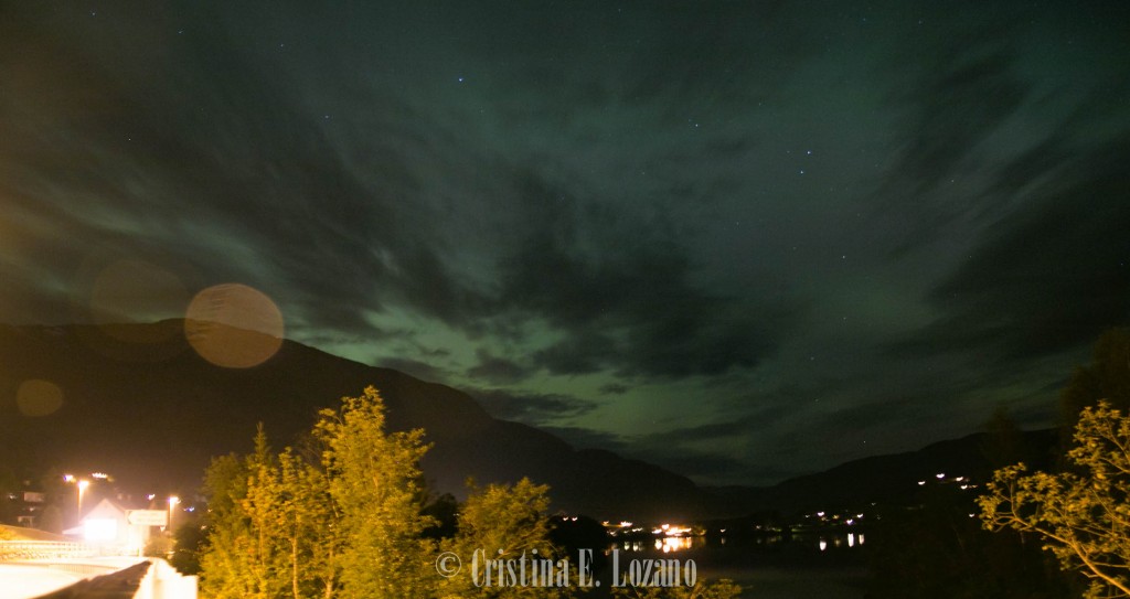 Aurora boreal en Voss (Noruega), 8 de septiembre de 2015