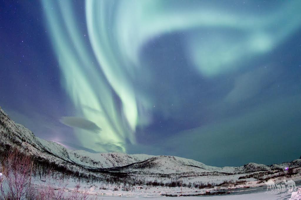 Aurora boreal en Noruega, foto de Ainara Garíca