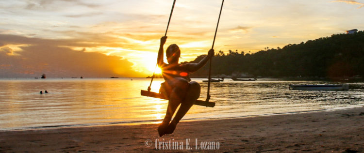 Koh Tao, Tailandia. Chica columpio