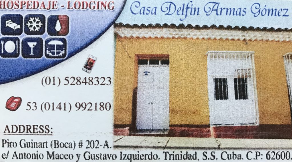 Dormir en casas de Cubanos Trinidad Casa Delfín