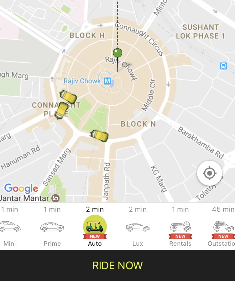 Cómo pedir tuk tuks en Ola, el uber indio